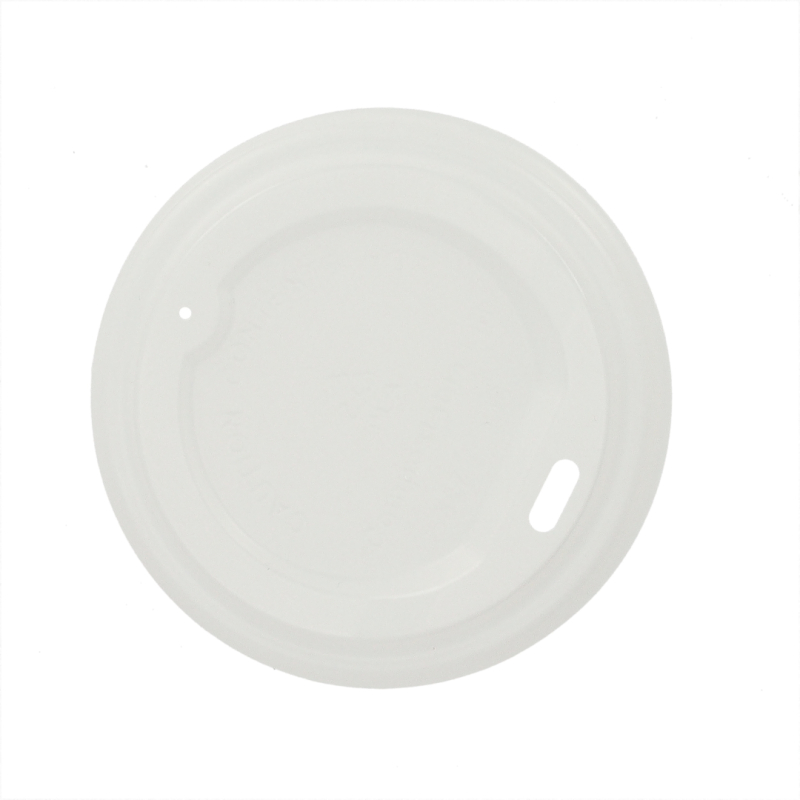 Baltas dangtelis 7.5oz vending puodeliui, 70mm, 100 vnt/pak